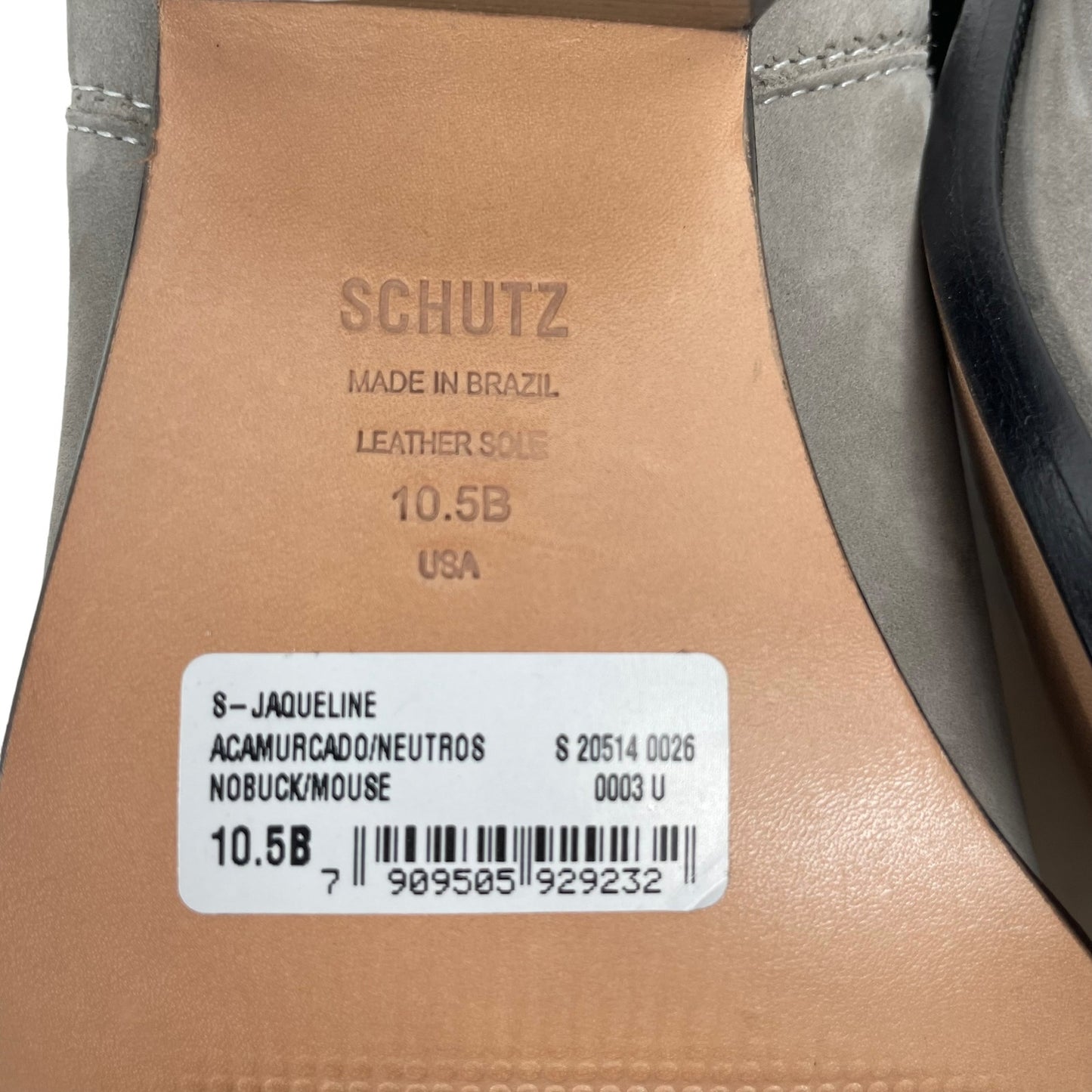 Schutz Jacqueline Pointed Toe Ankle Boots Grey Size 10.5