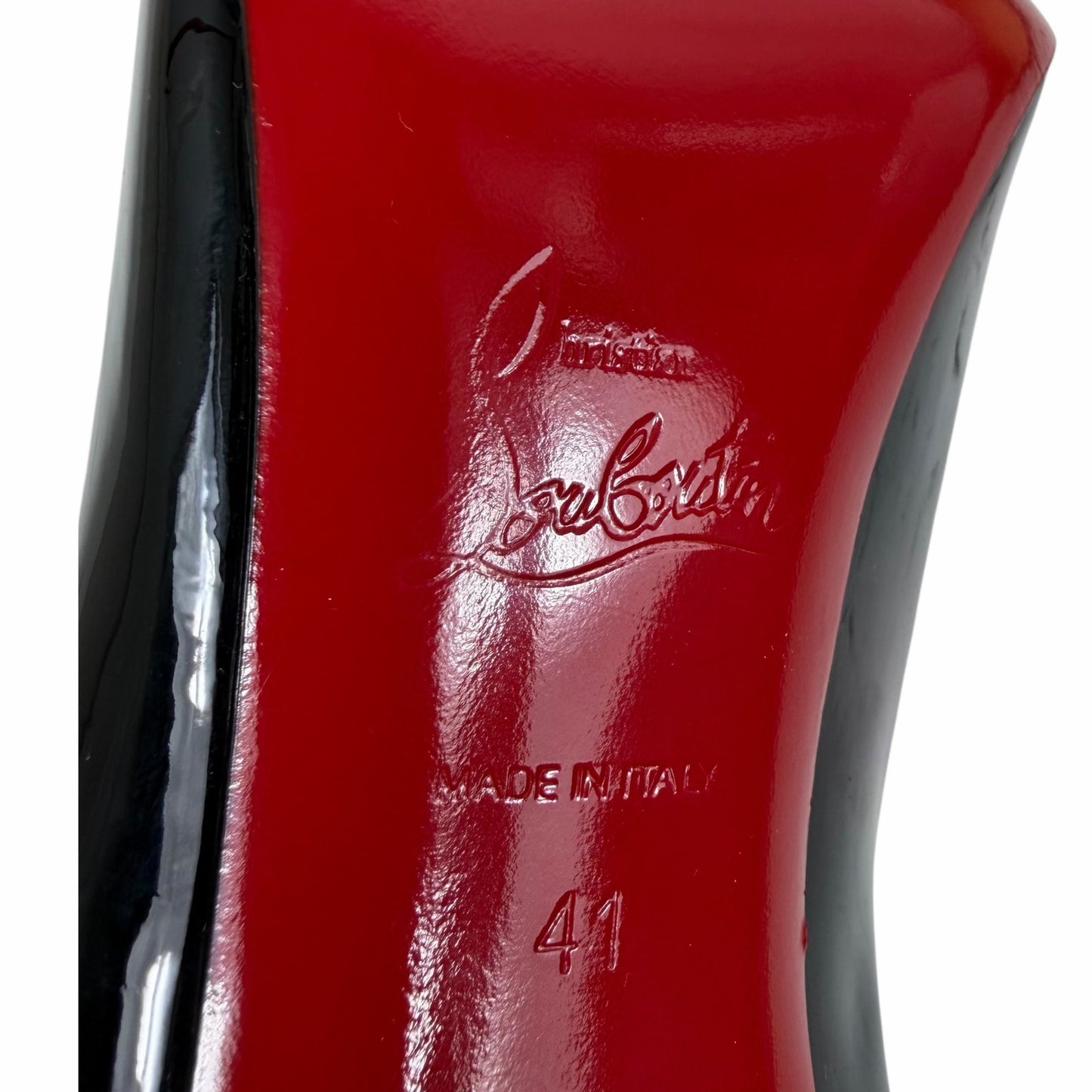 Christian Louboutin So Kate 120 Patent Leather Pump Black Size 41
