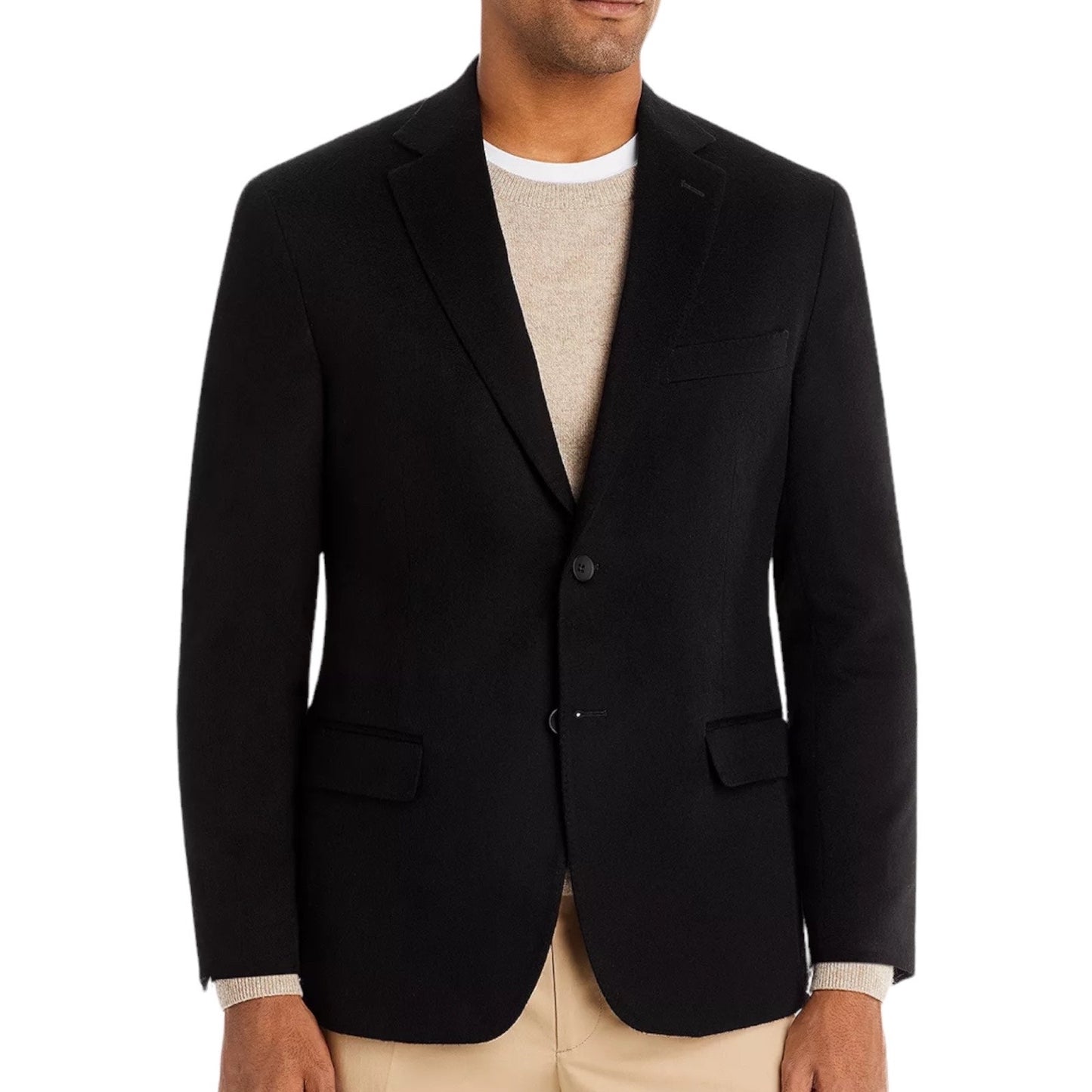 Hugo Boss Cashmere Blazer Sport Jacket One Button Black Size 40R