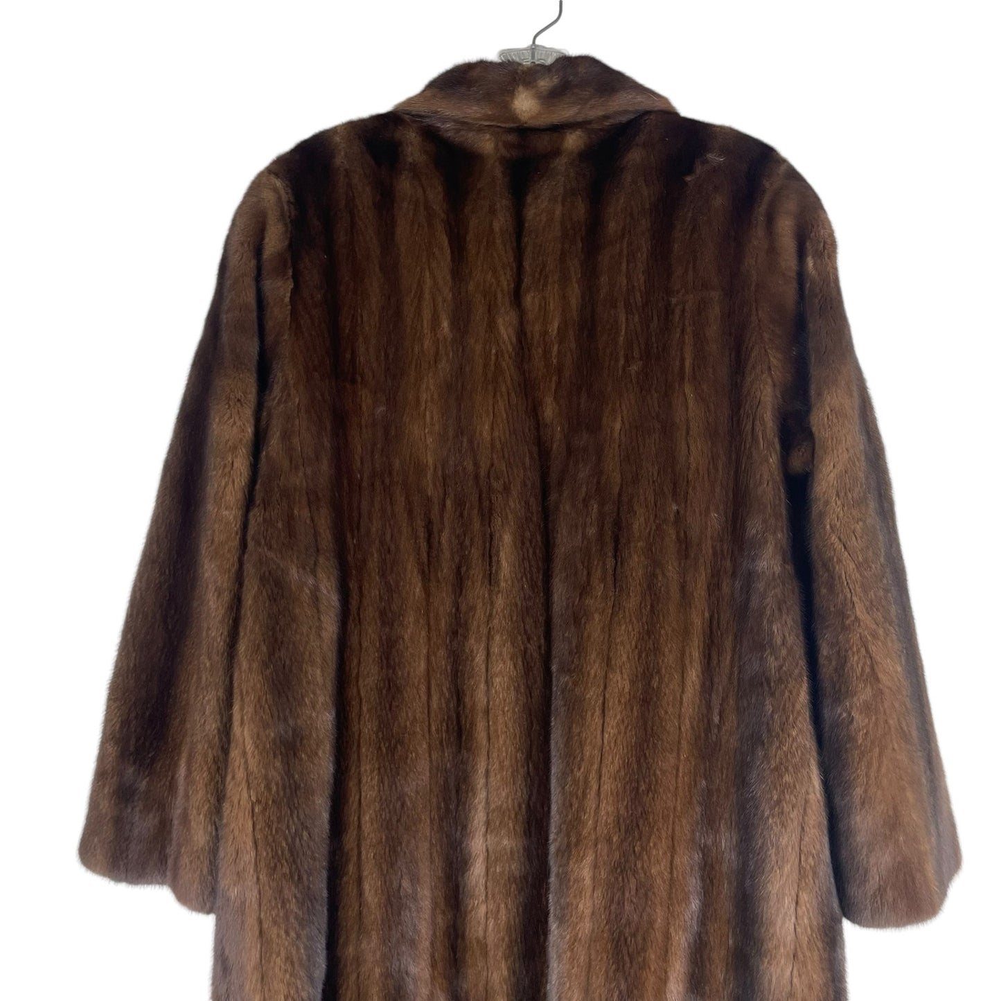 Vintage Nafia Real Mink Fur Long Coat Full Length Brown Size 8