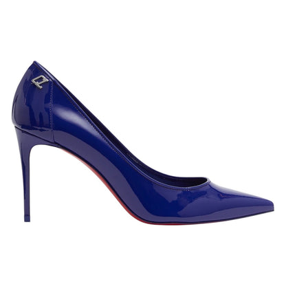 Christian Louboutin Sporty Kate 85 Patent Pump Galactiqueen Blue Size 42