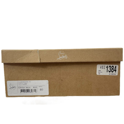 Christian Louboutin CL Zip 70 Calf Leather Ankle Boots Black Size 40