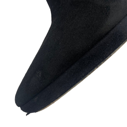 Jimmy Choo Ren 100 Pointed Toe Suede Ankle Boots Black Size 39
