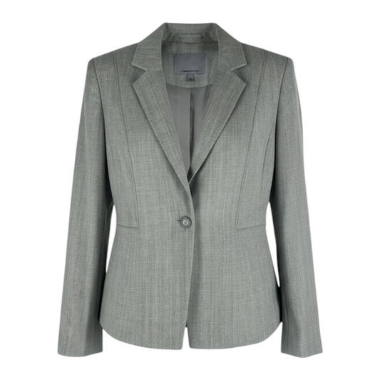 Classiques Entier Wool Blazer Jacket Suit One Button Light Gray Size 8