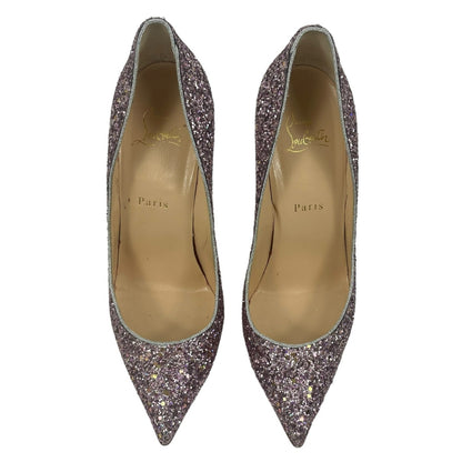 Christian Louboutin Pigalle 120 Glitter Pointed Toe Pump Pink Size 38