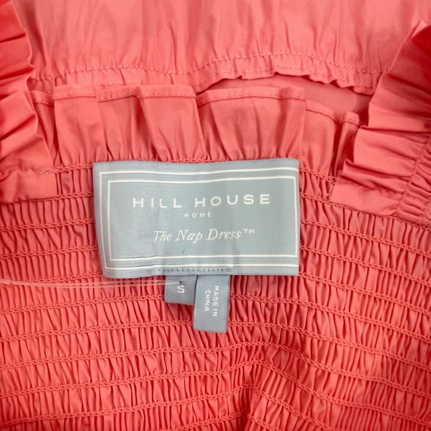 Hill House Home The Ellie Nap Dress Midi Dress Coral Poplin Size S