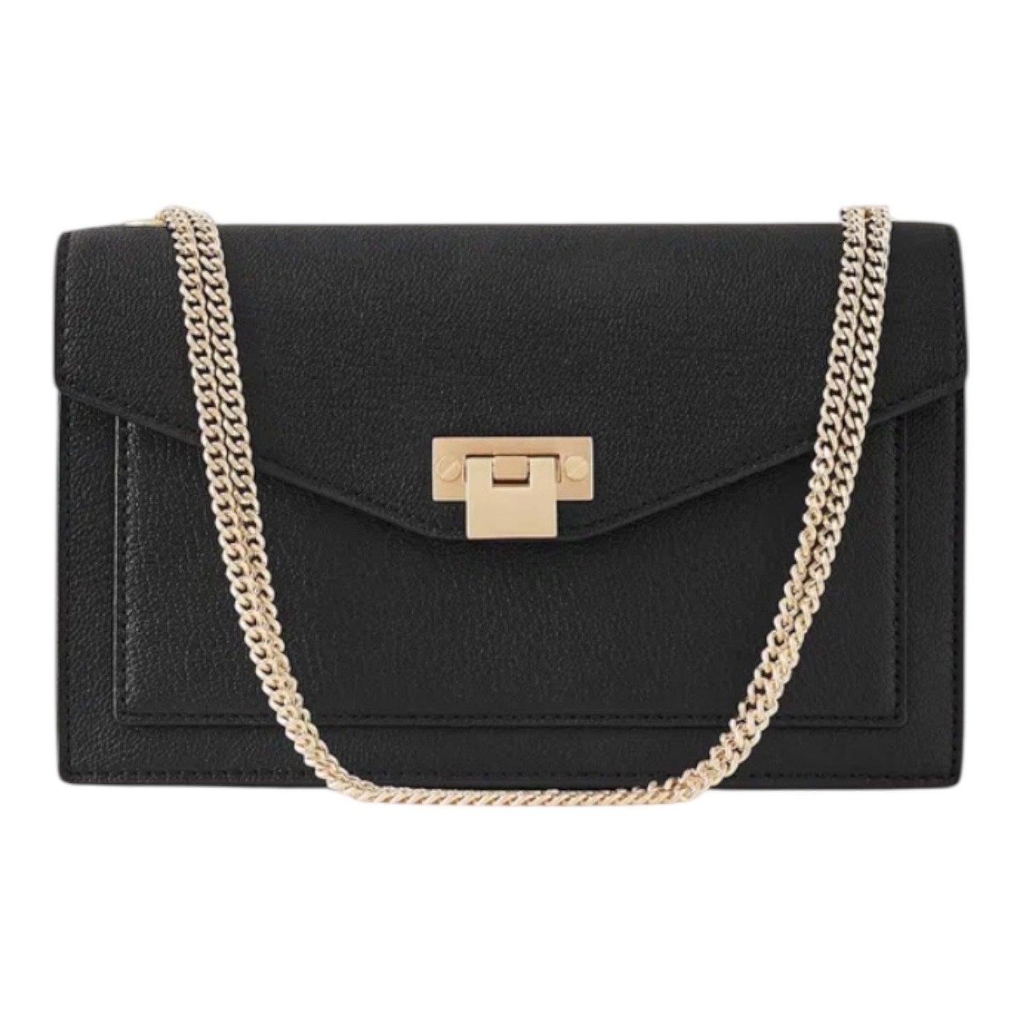 REISS Coleville Small Leather Crossbody Bag Convertible Shoulder Bag Black