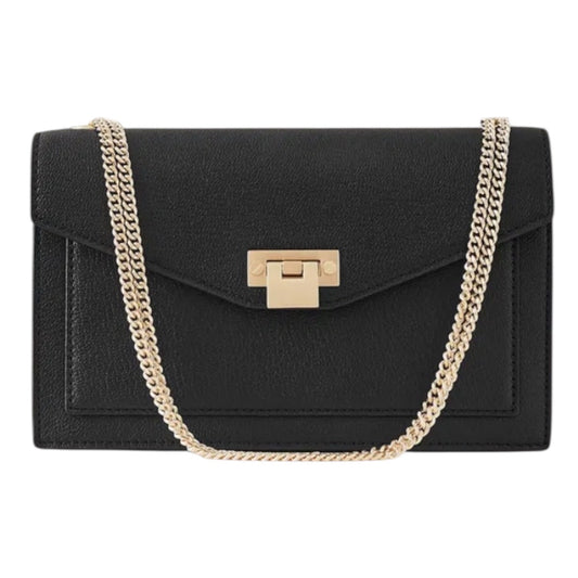 REISS Coleville Small Leather Crossbody Bag Convertible Shoulder Bag Black