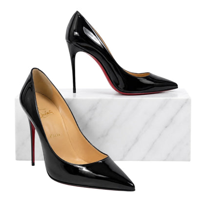 Christian Louboutin So Kate 120 Patent Leather Pump Black Size 41