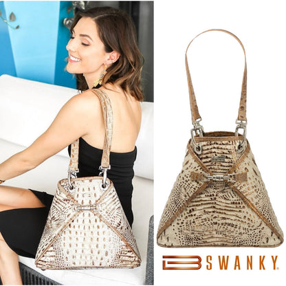 Bswanky Sophie Cote d'Ivoire Convertible Backpack Shoulder Bag Leather