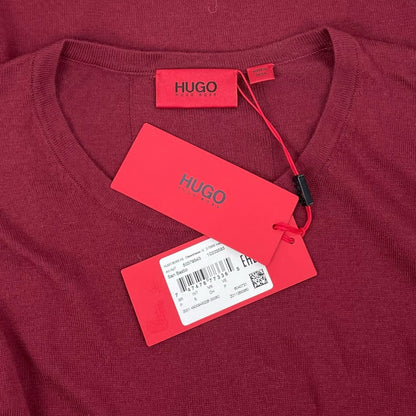 Hugo Boss San Bastio Crew Neck Sweater Silk Blend Red Size S