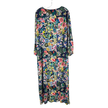 Johnny Was Puff Sleeve Maxi Dress Swim Cover Up Layla Print Size XS