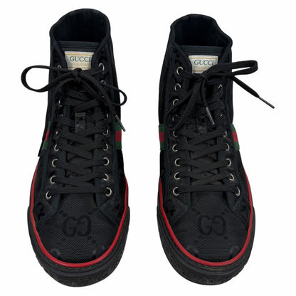Gucci Off the Grid High Top Sneakers 1977 Tennis Shoes Black Men Size 10.5/US 11