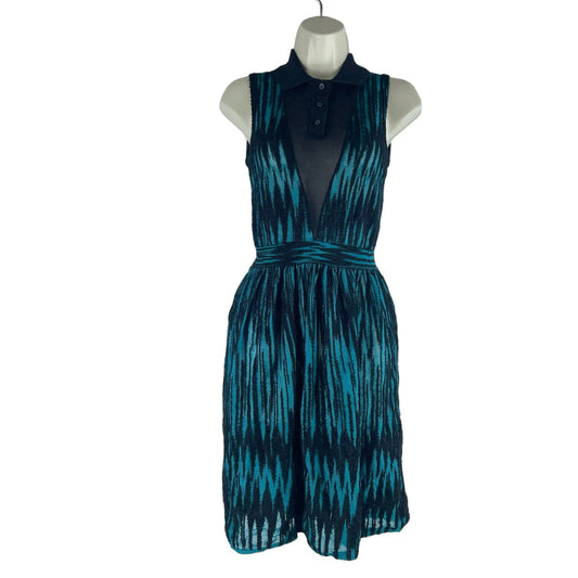 M Missoni Cable Knit Mesh Mini Dress Deep Jade Size 40/ 4