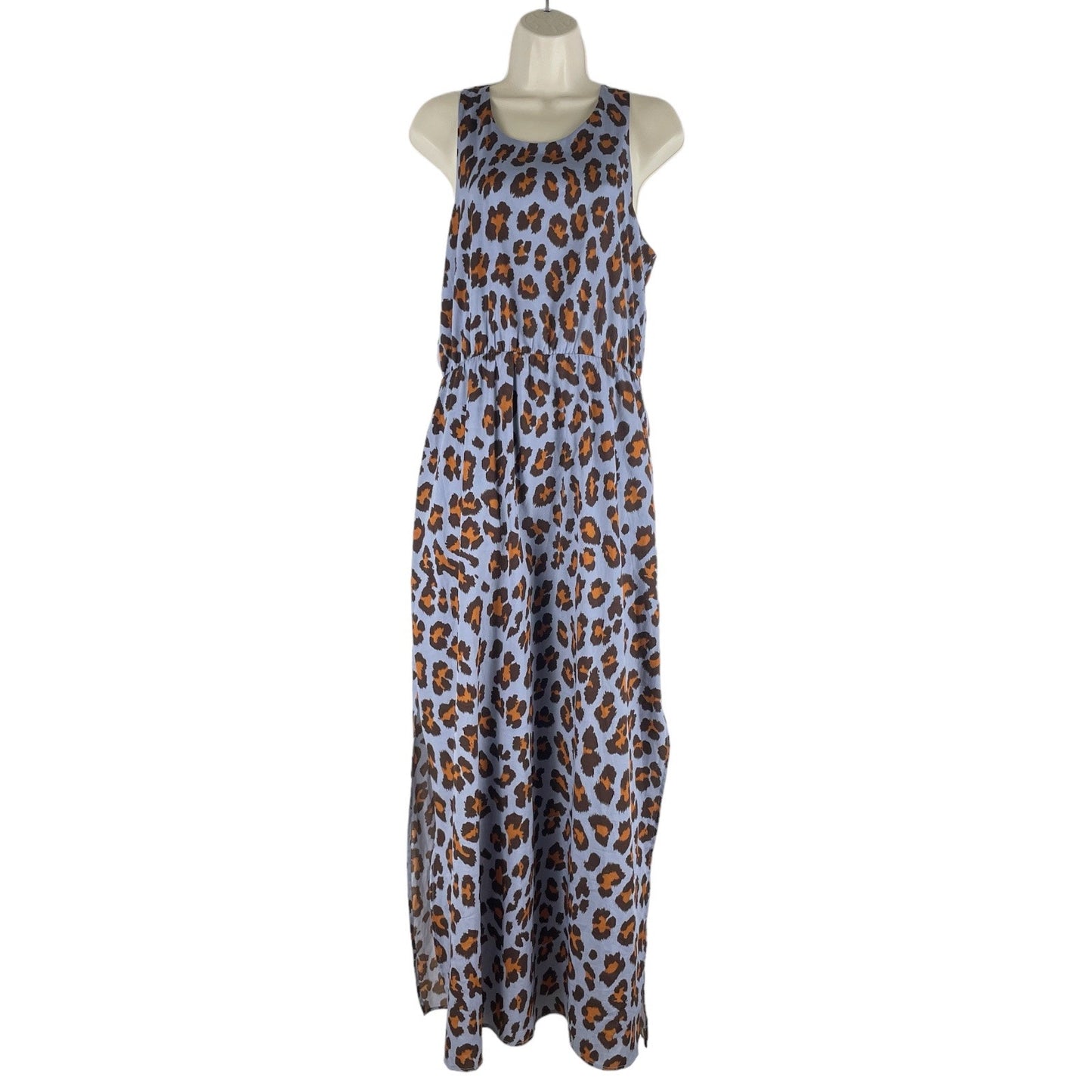 Walter Baker Alexandra Cheetah Printed Maxi Dress Blue Size S