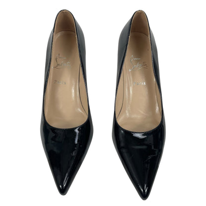 Christian Louboutin Kate 85mm Patent Leather Pump Black Size 42