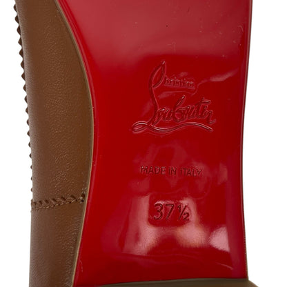 Christian Louboutin Mamadrague Leather Ballet Flat Brown Women Size 37.5