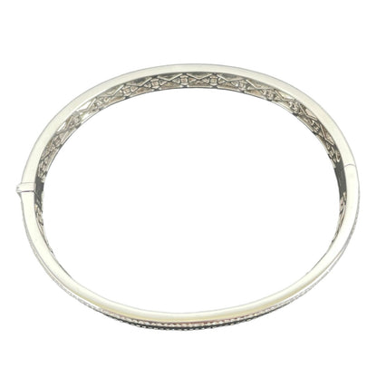 Ring Concierge Diamond Border Bangle 14K White Gold 16cm