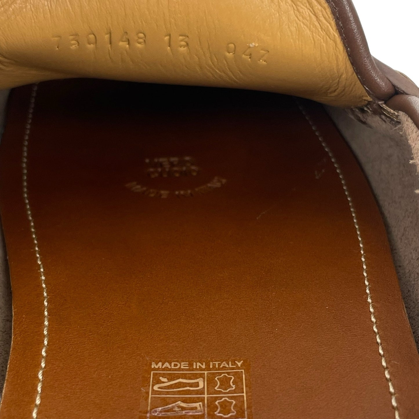 Gucci Interlocking GG Calf Leather Moccasin Driver Loafer Brown Size 13/13.5