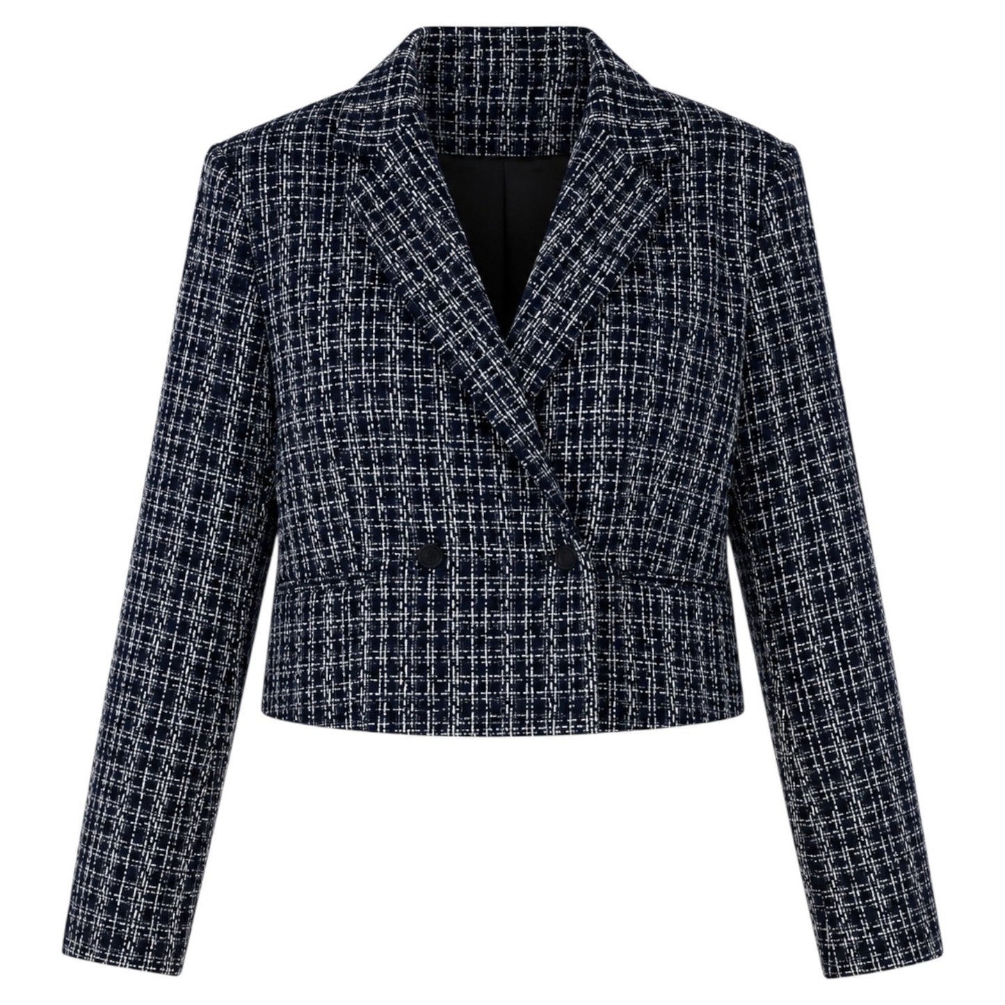 Rag & Bone Elvy Tweed Double Breasted Blazer Jacket Navy Size 12