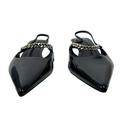 Mango Pointed Toe Kitten Heel Slingback Pump Link Strap Size 40/ 9