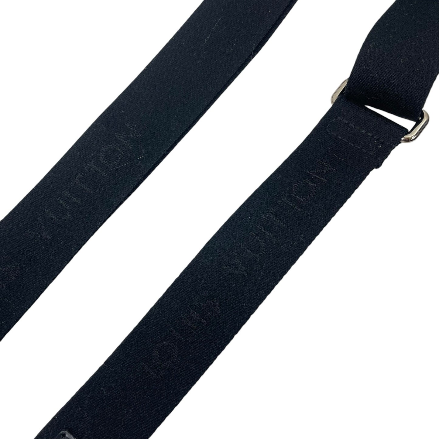 Louis Vuitton Jacquard Bandouliere Nylon Shoulder Strap Black Silver Clasp