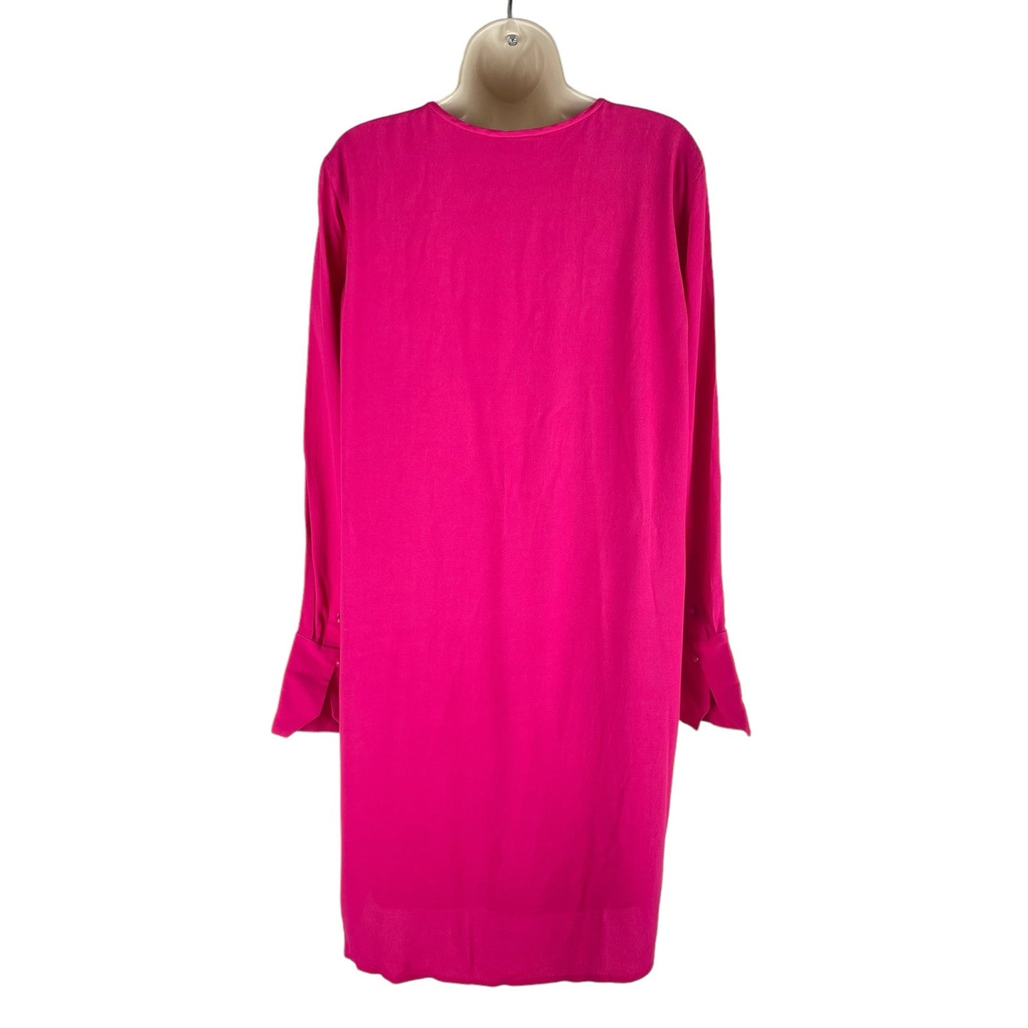 Equipment Woven Crepe Bonnie Tunic Dress Carmine Pink Size M