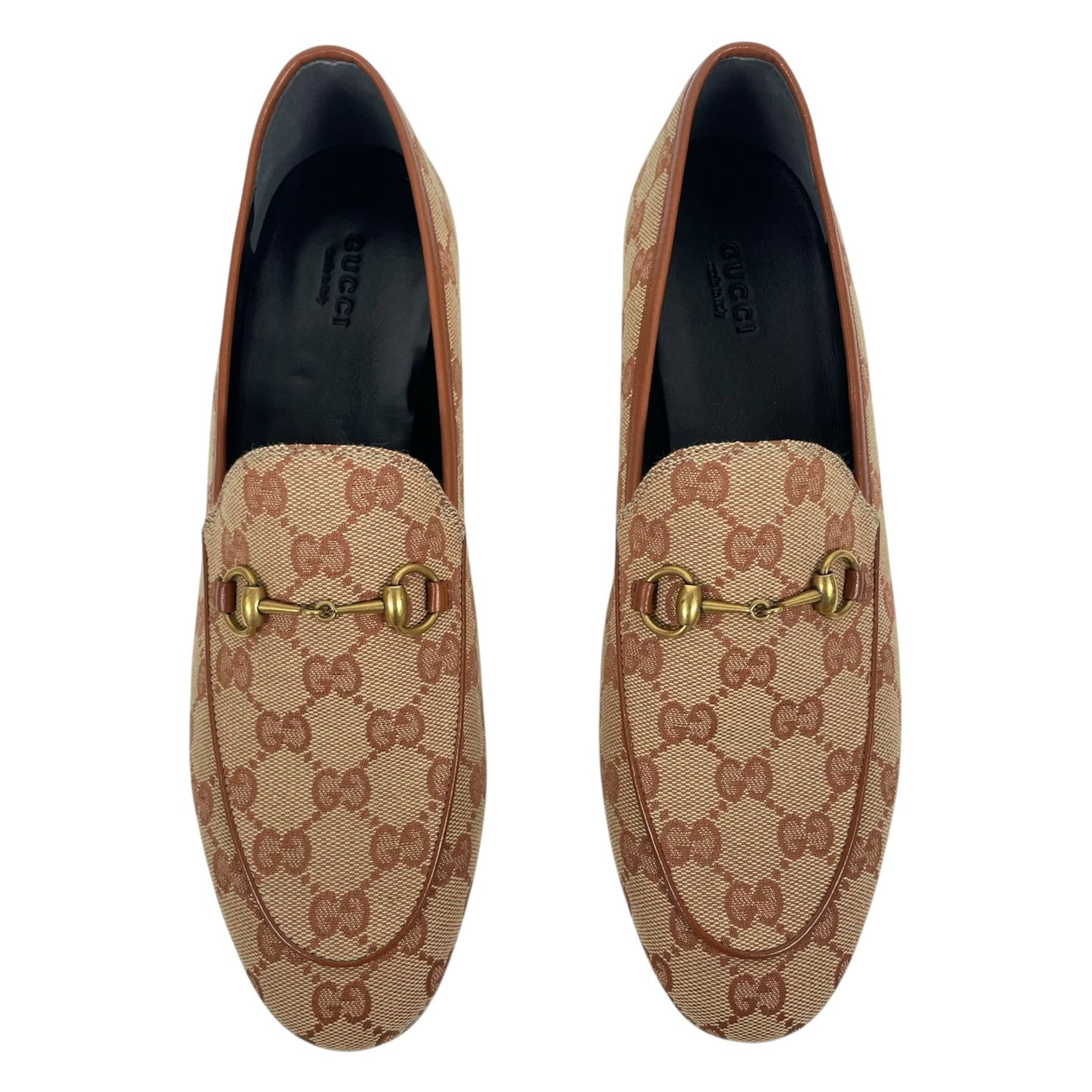 Gucci Jordaan GG Monogram Horsebit Loafer Ruggine Rust Size 40.5