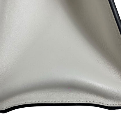 Ralph Lauren Collection RL50 Leather Medium Satchel Top Handle Bag White