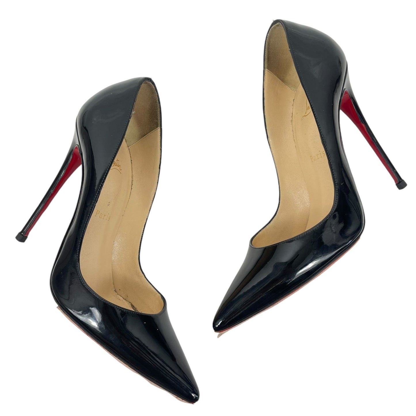 Christian Louboutin So Kate 120mm Patent Leather Pumps Black Size 39.5