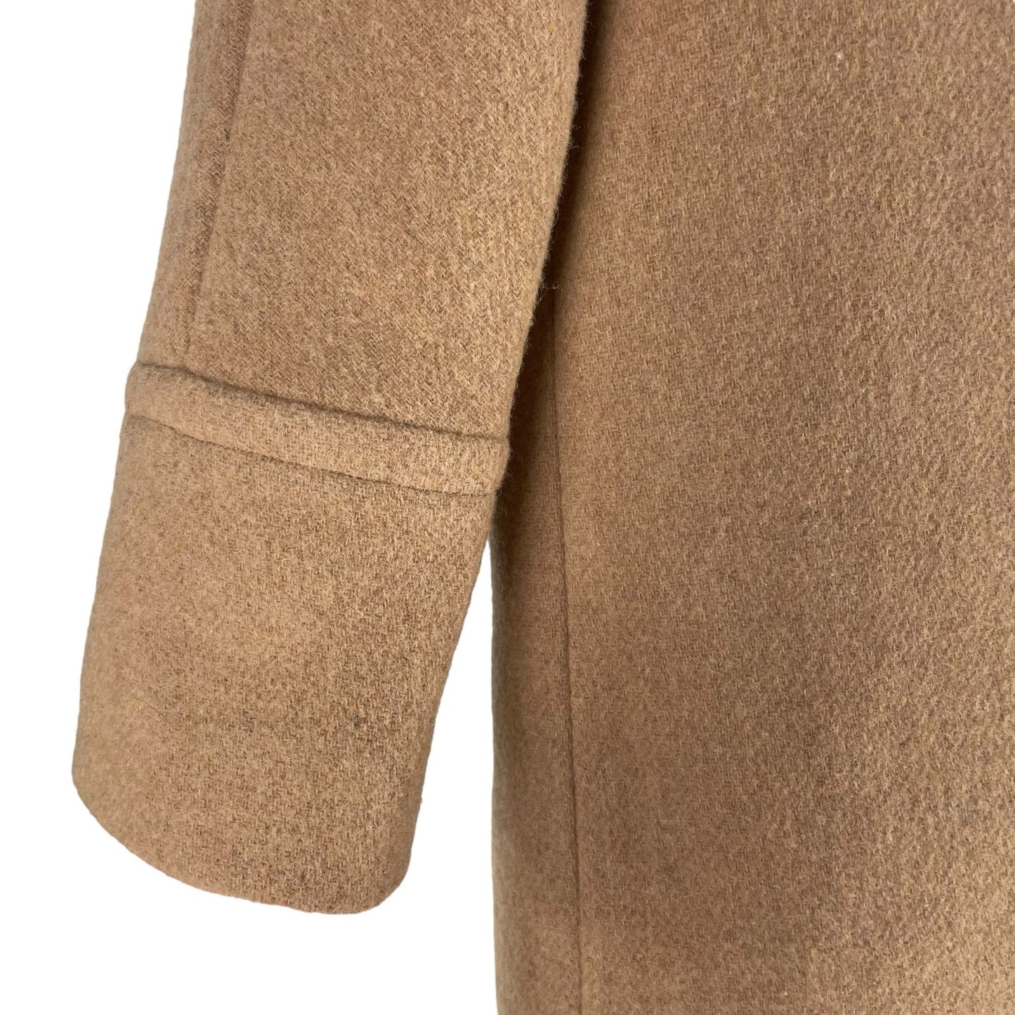 J. Crew Factory Wool Blend City Coat Side Zip Camel Tan Size 14