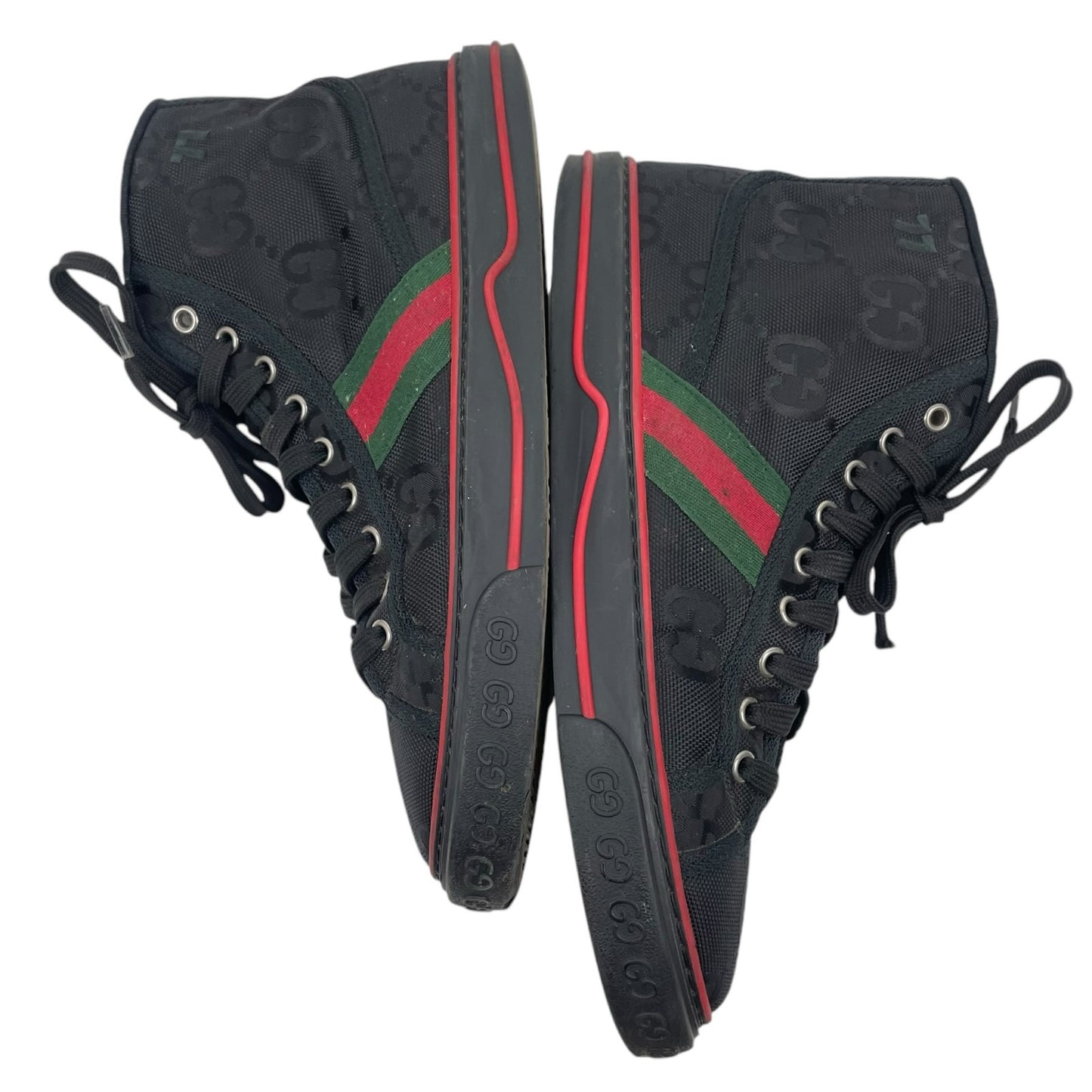 Gucci Off the Grid High Top Sneakers 1977 Tennis Shoes Black Men Size 8/ 8.5