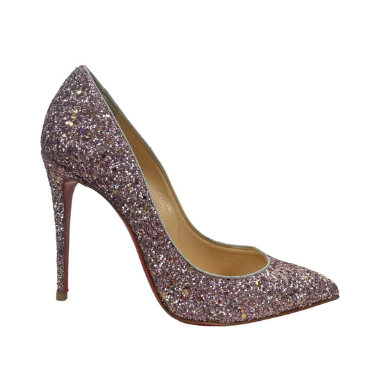 Christian Louboutin Pigalle 120 Glitter Pumps Pointed Toe Pink Size 38