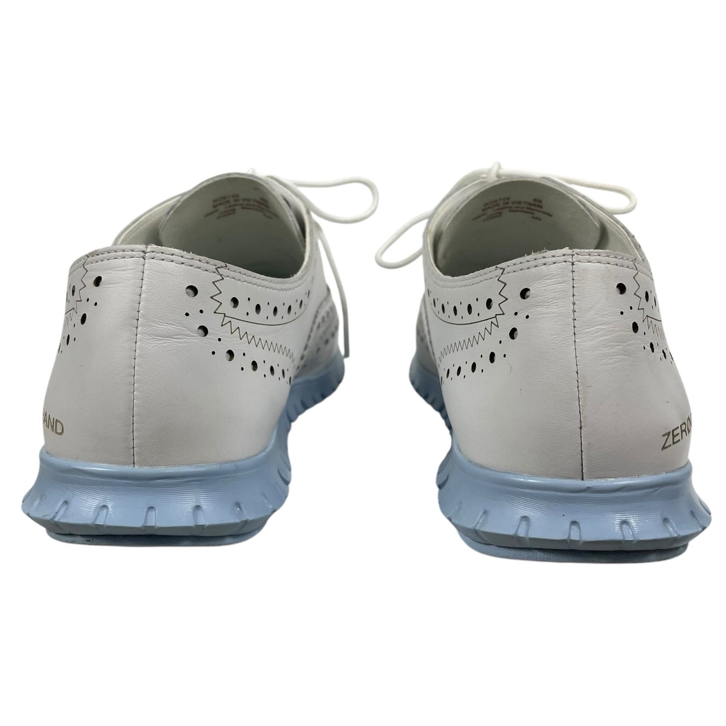 Cole Haan Zerogrand Wingtip Leather Oxford Shoes Lace Up Blue Size 8B