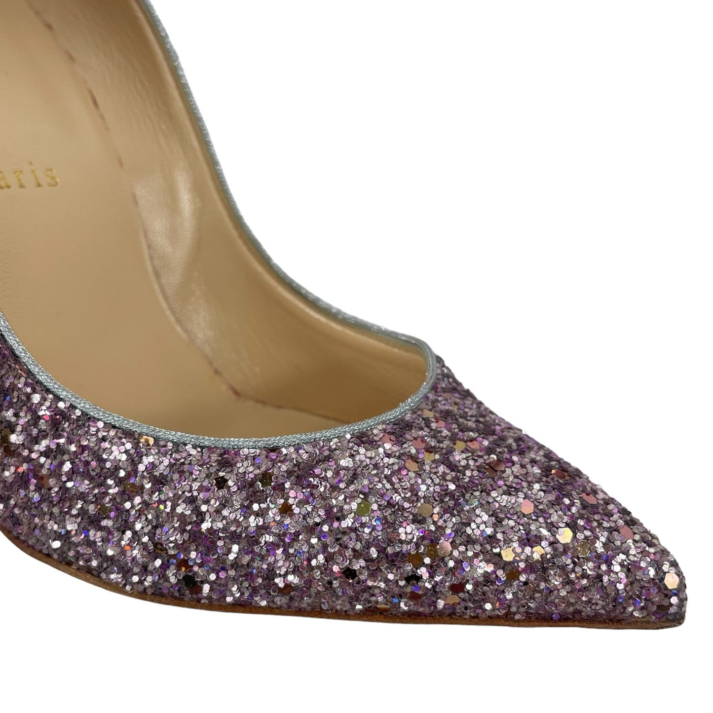 Christian Louboutin Pigalle 120 Glitter Pointed Toe Pump Pink Size 38