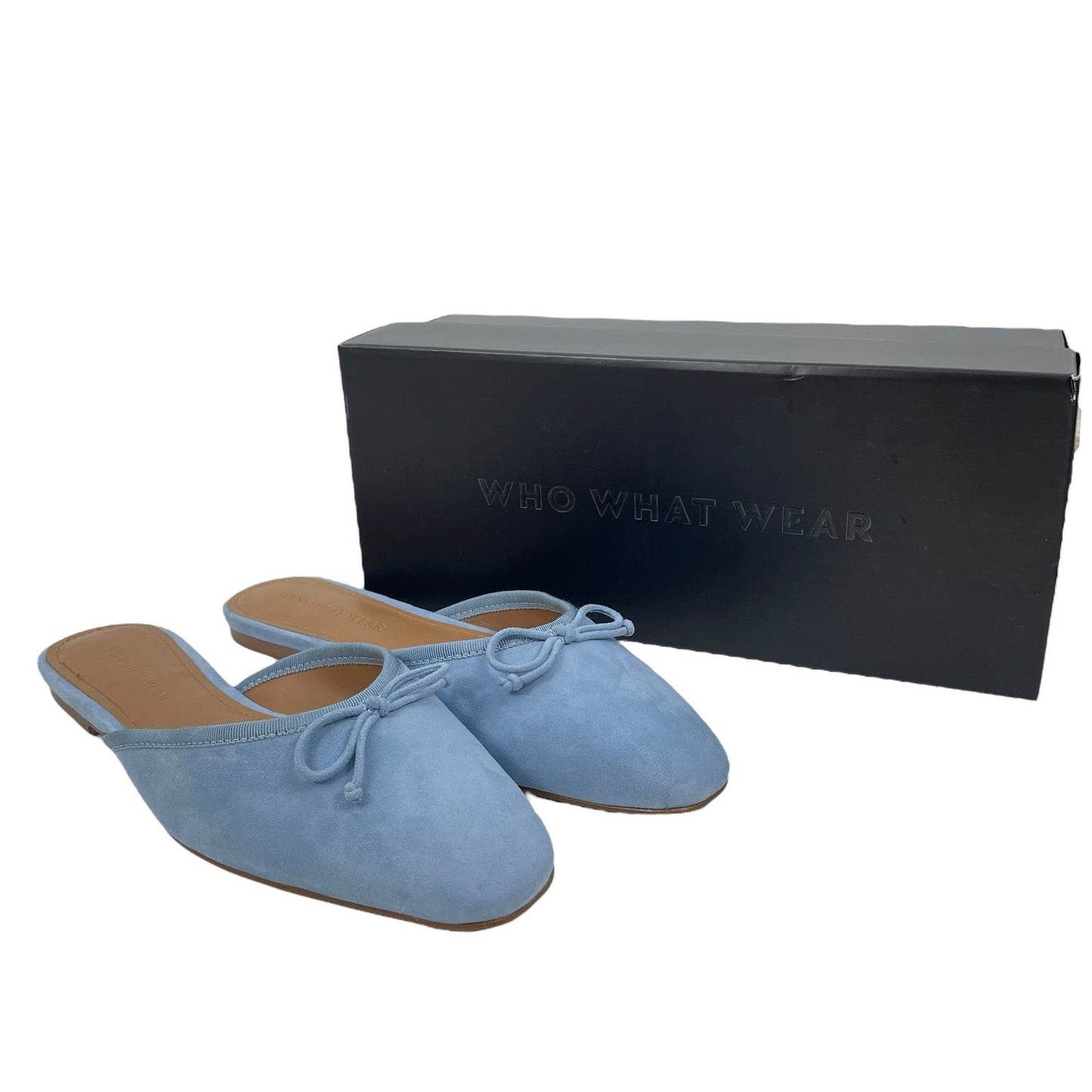 Who What Wear Cara Mule Ballet Flat Slide Light Blue Size 7.5