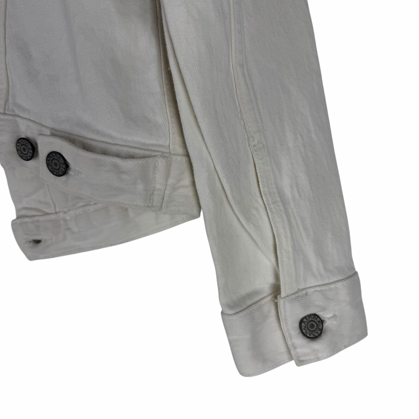 Banana Republic Classic White Denim Jacket Size XXS Petite