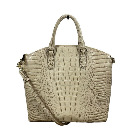 Brahmin Large Duxbury Satchel Bag Clay Melbourne Croc Embossed