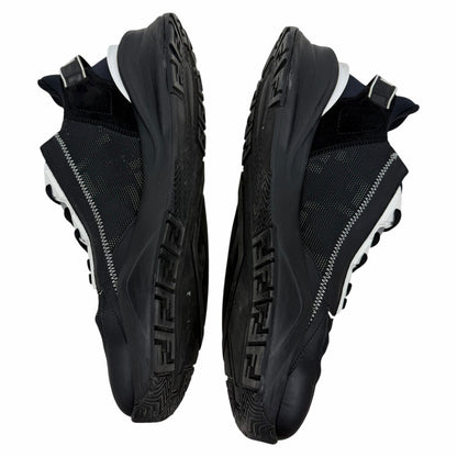 Fendi Flow Sneakers Zucca FF Logo Monogram Black White Size 11/ US 12