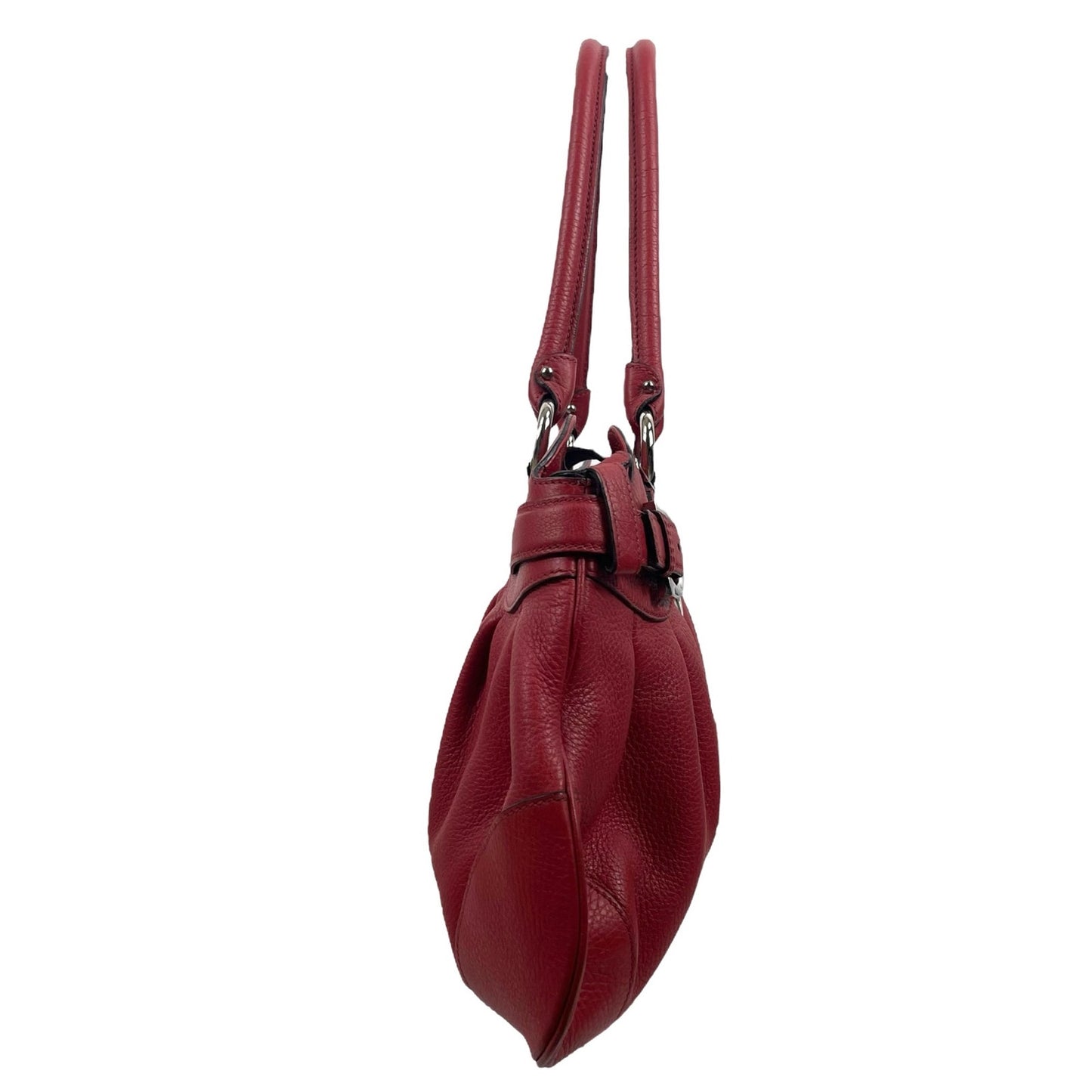 Salvatore Ferragamo Marisa Gancini Pebble Leather Bag Shoulder Bag Red