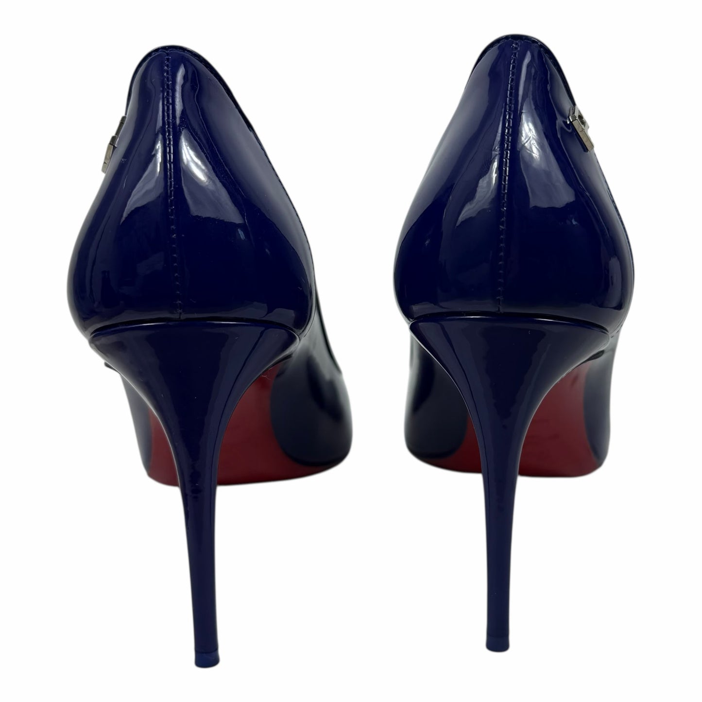 Christian Louboutin Sporty Kate 85 Patent Pump Galactiqueen Blue Size 42