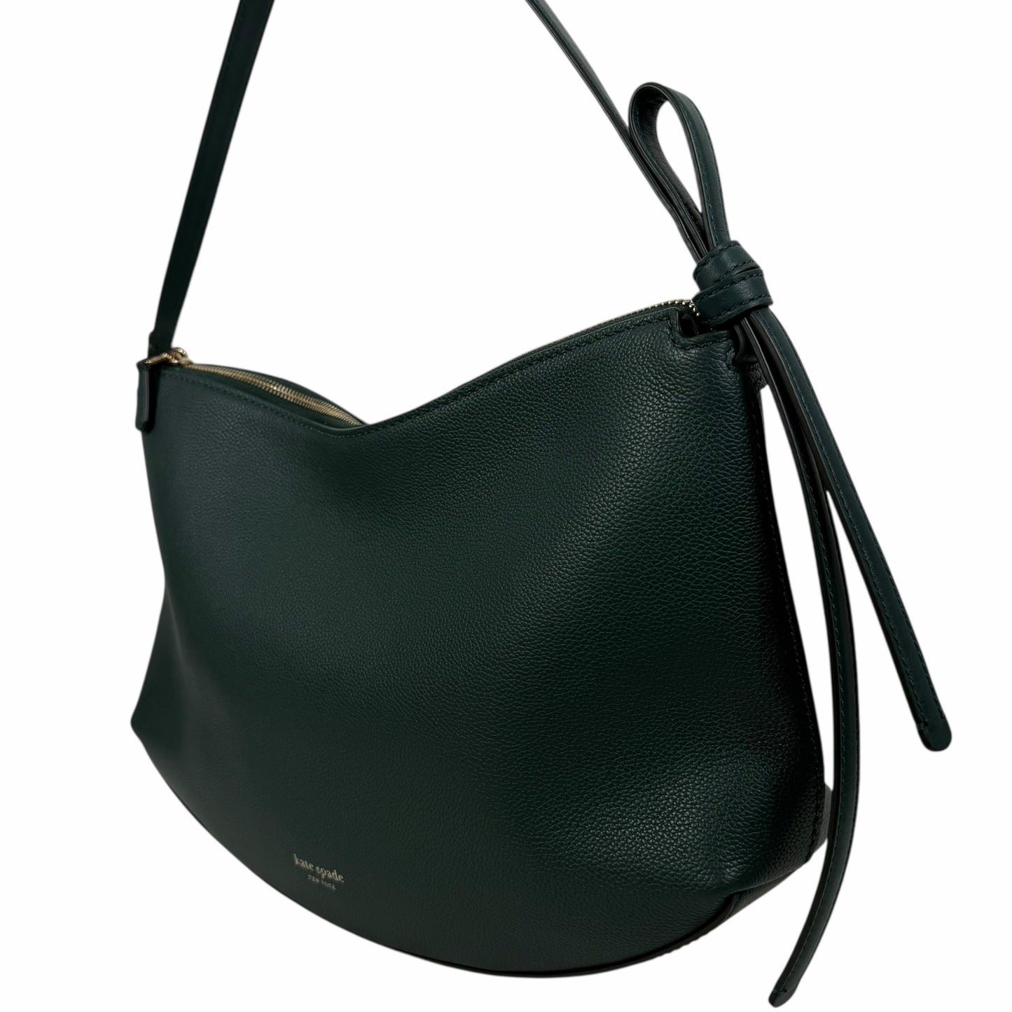 Kate Spade Loop Large Shoulder Bag Pebble Leather Midnight Green