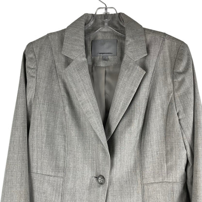 Classiques Entier Wool Blazer Jacket Suit One Button Light Gray Size 8