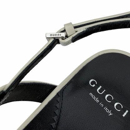 Gucci Divine Horsebit Slingback Flat Sandal Mystic White Size 37.5
