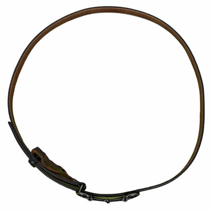 Gucci Horsebit Buckle Thin Belt Black Pebble Leather Size 95cm/38"