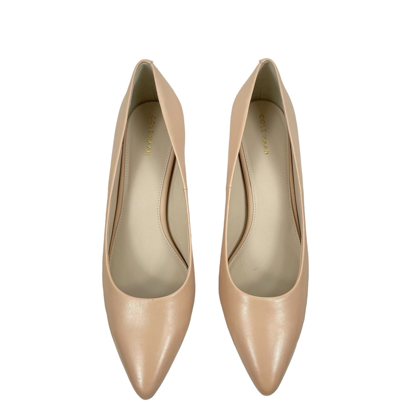 Cole Haan Harlow 65mm II Nude Leather Pumps Pointed Toe Size 10.5B