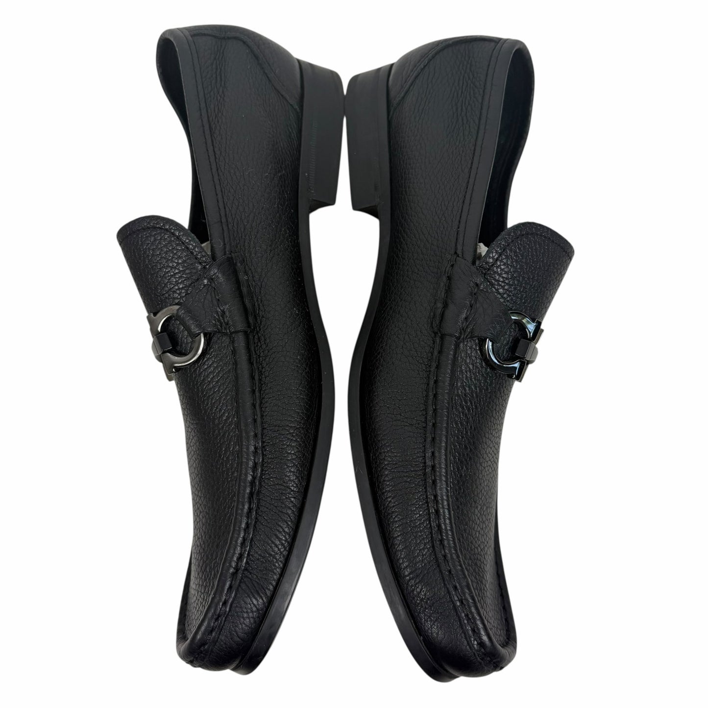 Salvatore Ferragamo Grandioso Gancini Bit Leather Loafer Black Size 10.5EE