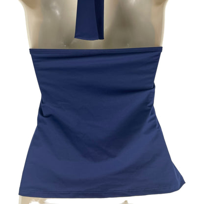 Tommy Bahama Island Halter Neck Swim Tankini Top Solid Blue Size XS