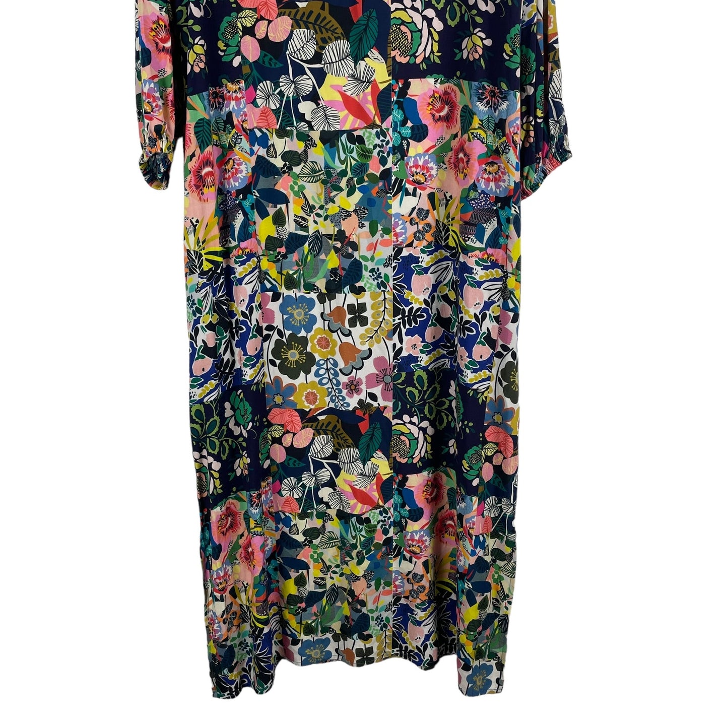 Johnny Was Puff Sleeve Maxi Dress Swim Cover Up Layla Print Size XS