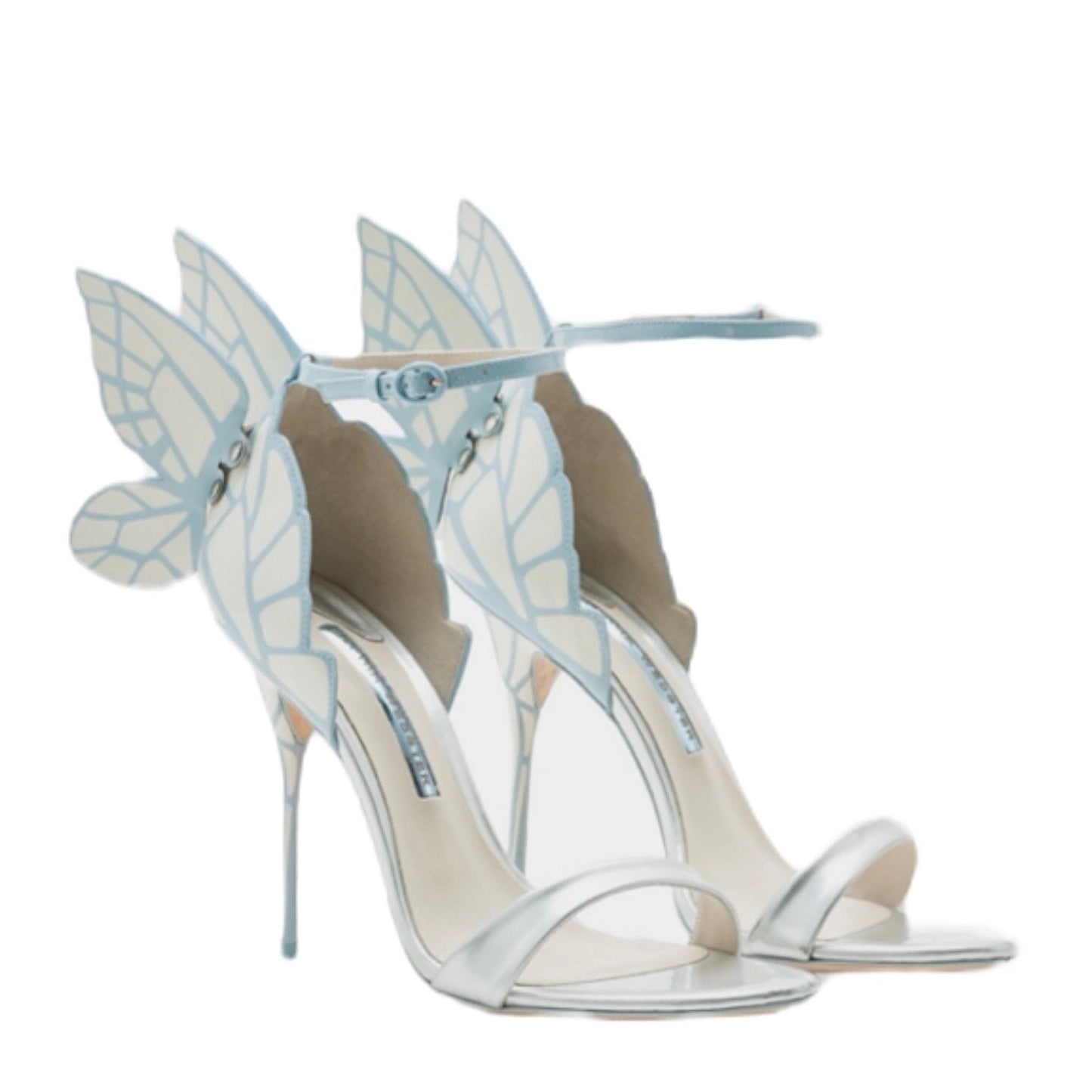 Sophia Webster Chiara Butterfly Wing Bridal Sandals Ice Size 37.5M